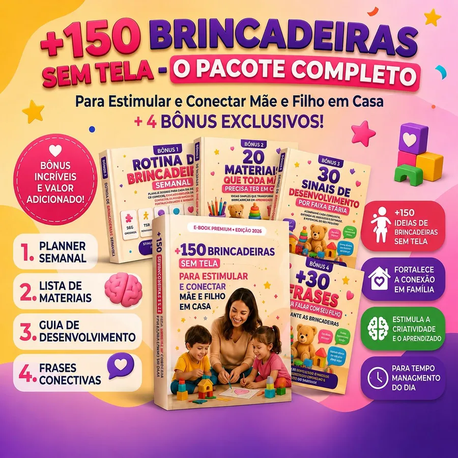 Capa do Plano Completo +150 Brincadeiras